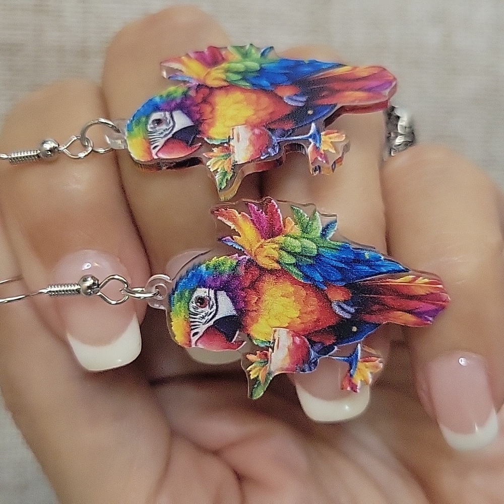 MARGARITAVILLE PARROT BIRD EARRINGS
